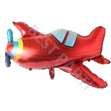 Best Parti Taşıt Kırmızı Uçak Folyo Balon 77 cm