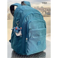 Çanta Trend Çok Bölmeli Maymuncuk Anahtarlıklı Mega Okul Çantası