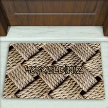 Hasır Desenli Dekoratif Kapı Önü Paspası No: 1784