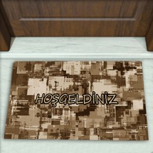Modern Desenli Dekoratif Kapı Önü Paspası No: 1271