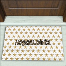 Yıldız Desenli Dekoratif Kapı Önü Paspası No: 1472