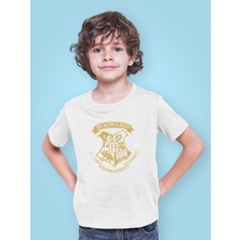 Stil-X Harry Potter Hogwarts Baskılı Bisiklet Yaka Çocuk Tshırt