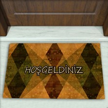 Geometrik Desenli Dekoratif Kapı Önü Paspası No: 1658