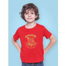 Stil-X Harry Potter Hogwarts Baskılı Bisiklet Yaka Çocuk Tshırt