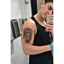 BP Tattoo Aslan Geçici Dövme Unisex Tattoo Kol Bacak Omuz Dövmesi