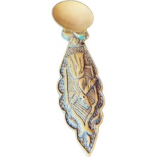 Ony Yapım Semazen Görselli Pirinç Antika Duvar Kaşığı