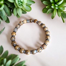 Mga Doğaltaş Ağaç Jasper Bileklik Doğal Taş Bileklik Doğal Taş Bileklik