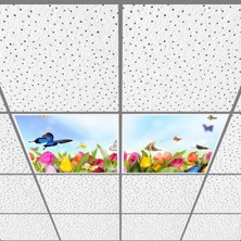 Gök Panel 60X60 LED Panel Aydınlatma Armatür Avize Sıva Altı Desenli 1x2 Ikili Grup 46510686SA