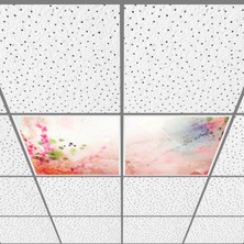 Gök Panel 60X60 LED Panel Aydınlatma Armatür Avize Sıva Altı Desenli 1x2 Ikili Grup 46510101SA