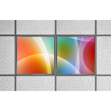 Gök Panel 60X60 LED Panel Aydınlatma Armatür Avize Sıva Altı Desenli 1x2 Ikili Grup 46510113SA