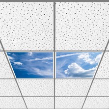 Gök Panel 60X60 LED Panel Aydınlatma Armatür Avize Sıva Altı Desenli 1x2 Ikili Grup 46511160SA