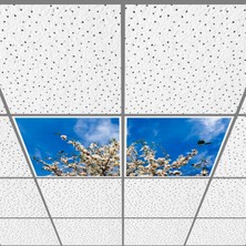 Gök Panel 60X60 LED Panel Aydınlatma Armatür Avize Sıva Altı Desenli 1x2 Ikili Grup 46511080SA