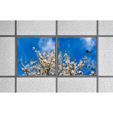 Gök Panel 60X60 LED Panel Aydınlatma Armatür Avize Sıva Altı Desenli 1x2 Ikili Grup 46511080SA