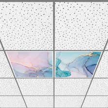 Gök Panel 60X60 LED Panel Aydınlatma Armatür Avize Sıva Altı Desenli 1x2 Ikili Grup 46510845SA