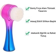 Etexy Buffer Çift Işlevli Renkli Cilt Yüz Temizleme Fırçası Peeling Masaj Etkili Gözenek Temizleyici Alet