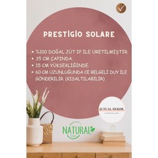 Jutual Dekor 35 x 90 Prestigio Solare Bohem Avize Rustik Avize Doğal Avize Jüt Avize Otantik Avize Rustik Hasır