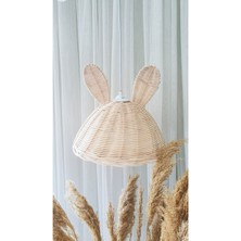 Bilge Bohem 1 Rattan Bambu Hasır Tavşan Kulak Çocuk Odası Avize 20-37 cm Bej E27 Bebek / Çocuk Odası Bambu Rust