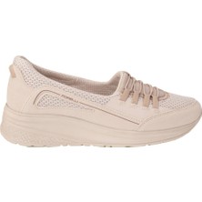 Forelli 30114-G Star Bej Kadın Comfort Spor Ayakkabı