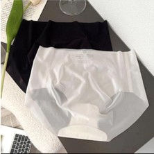 TECHNO 8Q Ultra Ince Dikişsiz Buz Ipek Külot Mikro Şeffaf Lazer Kesim Iz Yapmaz Külot Gri