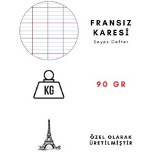 Fransız Seyes A5 Defter 24 Sy. Karton Kapak