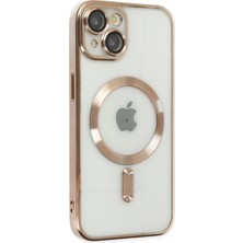 Maller Tech Newface iPhone 14 Plus Kılıf Kross Magneticsafe Kapak - Gold