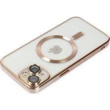 Maller Tech Newface iPhone 14 Plus Kılıf Kross Magneticsafe Kapak - Gold