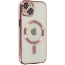 Newface iPhone 14 Kılıf Kross Magneticsafe Kapak - Rose