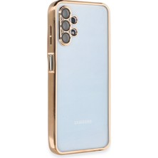 Newface Samsung Galaxy A13 4g Kılıf Razer Lensli Silikon - Gold