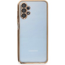 Newface Samsung Galaxy A13 4g Kılıf Razer Lensli Silikon - Gold