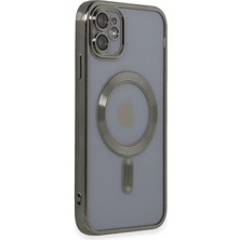 Newface iPhone 11 Kılıf Kross Magneticsafe Kapak - Titan Gri