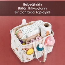 Meleni Baby Çok Amaçlı Bölmeli Bebek Bakım Çantası Baby Hastane Çantası Gözlü Bebek Bakım Organizeri