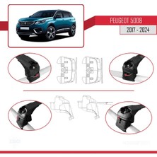 Peugeot 5008 2017 ve Sonrası ile Uyumlu Ace-2 Ara Atkı Tavan Barı Siyah