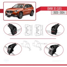 Bmw X1 (U11) 2023 ve Sonrası ile Uyumlu Ace-2 Ara Atkı Tavan Barı Gri