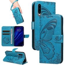 Bdt Shop Kredi Kartı Yuvası ile Huawei P30 Için Flip Case Ayrılabilir El Kayışı Yüksek (Yurt Dışından)