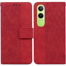 Bdt Shop Oneplus Nord Ce4 Lite 5g Kickstand Özelliği Için Flip Case Geometrik Cüzdan (Yurt Dışından)