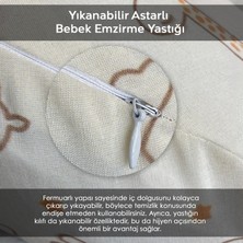 Meleni Baby Bebek Emzirme Yastığı,bebek Destek Minderi, Hamile Yastığı, Fermuarlı Yıkanabilir Emzirme Yastığı