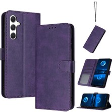 Bdt Shop Toka Pu ile Samsung Galaxy M55 Kickstand Saf Renk Için Flip Case (Yurt Dışından)