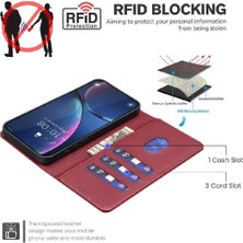 Manyi Mall Realme 12 Pro 5g Için Flip Case Cüzdan Rfıd Engelleme Pu Deri Kart Tutucu (Yurt Dışından)