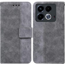 Manyi Mall Infinix Not 40 4g Premium Pu Deri Flip Folio Geometrik Için Flip Case (Yurt Dışından)