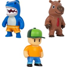 Stumble Guys 3’lü Figür Seti - Megalodon – Capybara – Mr Stumble