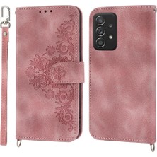 Manyi Mall Samsung Galaxy A52 Kabartmalı Bileklik Darbeye Dayanıklı Çoklu Için Flip Case (Yurt Dışından)