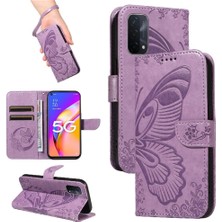 Manyi Mall Oppo Için Flip Case A93 5G/A74 5G/A54 5g Ayrılabilir El Kayışı Kabartmalı (Yurt Dışından)