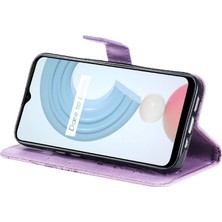 Manyi Mall Kart Yuvası Standı ile Realme C21Y Flip Kickstand Pu Deri Için Flip Case (Yurt Dışından)