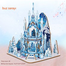 First Buz ve Kar Sarayı Ahşap 3D Puzzle Modeli Çocuk Montajlı Eğitici ve Zeka Oyuncakları (Yurt Dışından)