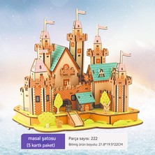 First Buz ve Kar Sarayı Ahşap 3D Puzzle Modeli Çocuk Montajlı Eğitici ve Zeka Oyuncakları (Yurt Dışından)