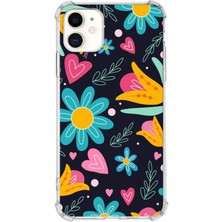 Printify Apple iPhone 11 Uyumlu Retro Color 1 Baskılı Şeffaf Köşe Korumalı Antişok Kılıf
