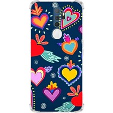 Printify Oppo A9 2020 Uyumlu Retro Color 3 Baskılı Şeffaf Köşe Korumalı Antişok Kılıf