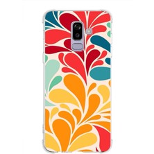 Printify Samsung Galaxy A6 (2018) Uyumlu Retro Color 5 Baskılı Şeffaf Köşe Korumalı Antişok Kılıf