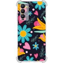 Printify Tecno Camon 18 Uyumlu Retro Color 1 Baskılı Şeffaf Köşe Korumalı Antişok Kılıf