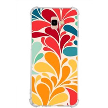 Printify Samsung Galaxy J4+ Plus Uyumlu Retro Color 5 Baskılı Şeffaf Köşe Korumalı Antişok Kılıf